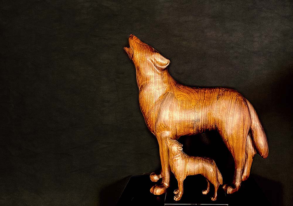 Skulptur von Marcus Meyer, Wölfe